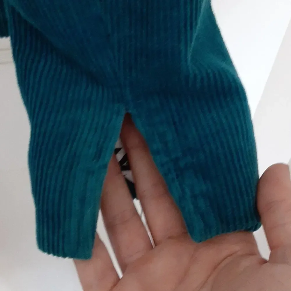 Vintage Luii Teal Corduroy Jacket Large